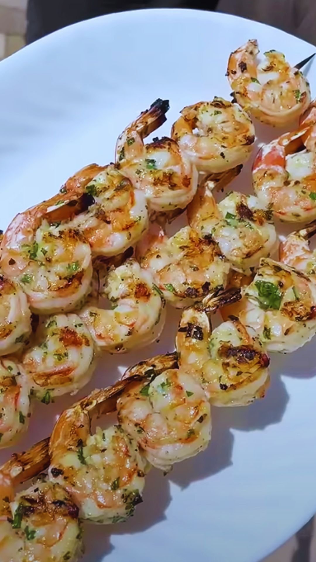 Zesty Cilantro Salad with Crispy Shallots and Grilled Shrimp